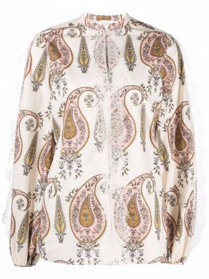 Bluse mit print mit paisleymuster Giambattista Valli beige