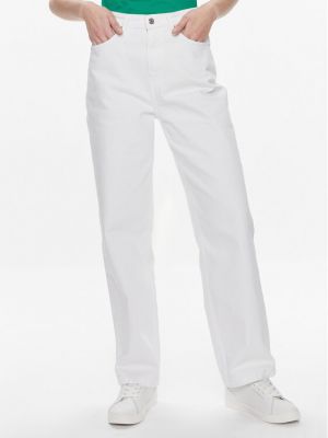 Priliehavé džínsy s rovným strihom Tommy Hilfiger biela