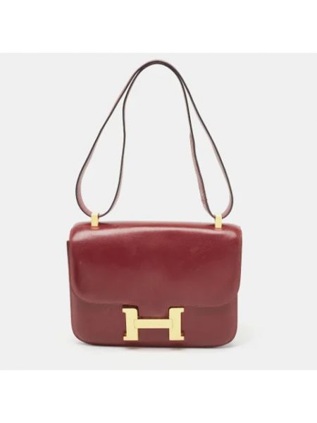 Torebka skórzana Hermès Vintage czerwona