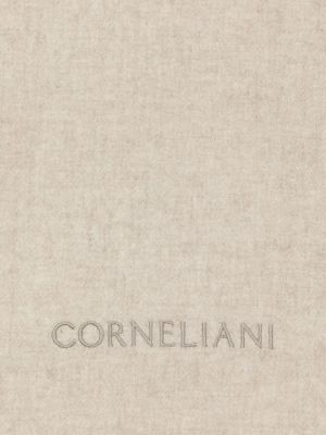 Kaschmir schal mit stickerei Corneliani beige