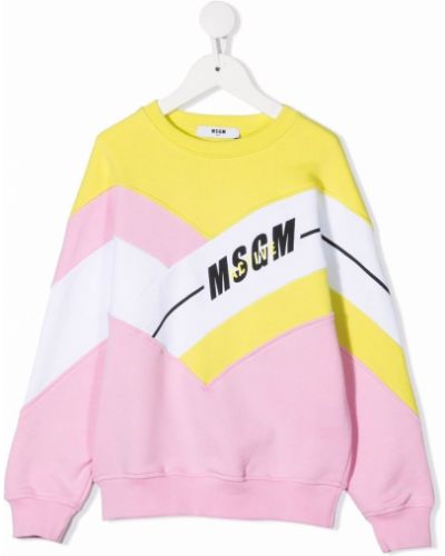 Bomull hettegenser for jenter Msgm Kids rosa