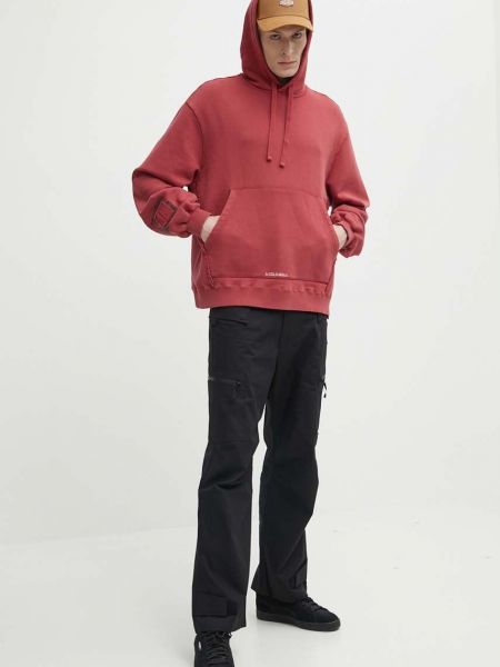 Pamučna hoodie s kapuljačom A-cold-wall* bordo