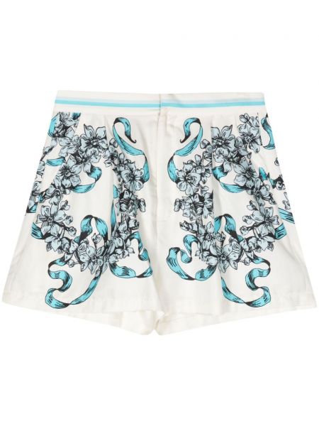 Shorts en soie à fleurs Cynthia Rowley