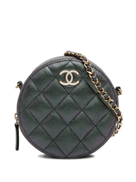 Stepēta clutch somiņa Chanel Pre-owned zaļš