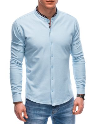 Риза с дълъг ръкав Edoti синьо