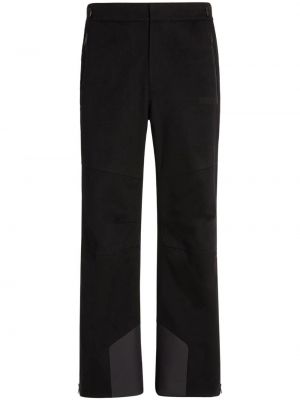 Kašmírové rovné kalhoty Zegna černé