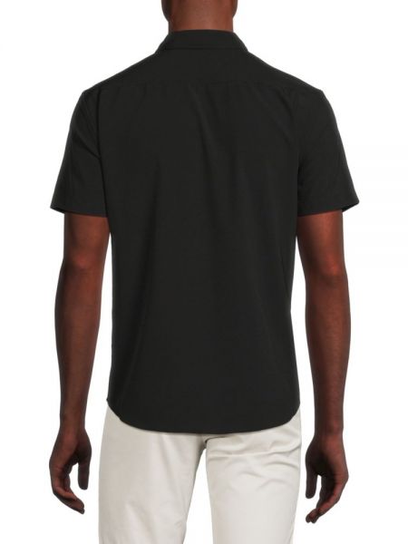Рубашка на пуговицах с коротким рукавом Dkny черная