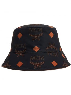 Памучна шапка с принт Mcm