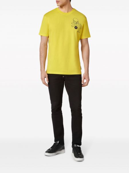 T-shirt mit print Philipp Plein gelb