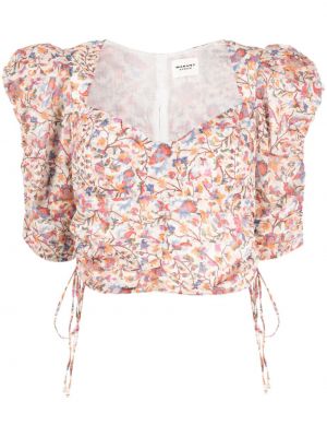 Bluza s cvjetnim printom s printom Marant Etoile bijela
