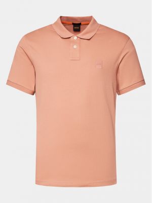 Polo majica slim fit Boss ružičasta