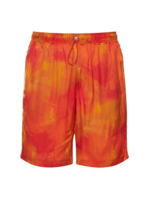 Pantaloni scurți din viscoză Ahluwalia portocaliu