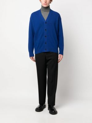 Daunen strickjacke mit geknöpfter mit v-ausschnitt Roberto Collina blau