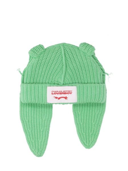 Gorro de algodón Charles Jeffrey Loverboy verde