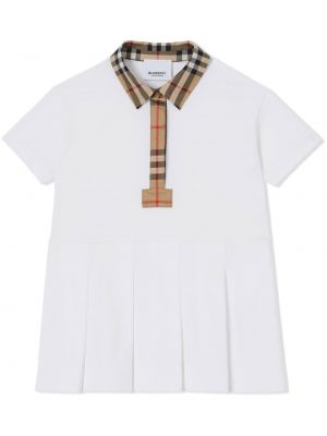 Košilové šaty Burberry Kids - Bílá