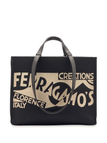 Shopper handtasche mit stickerei Ferragamo