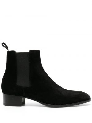 Semišové kotníkové boty Scarosso černé