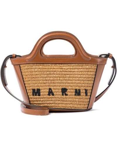 Shopper handtasche mit tropischem muster Marni