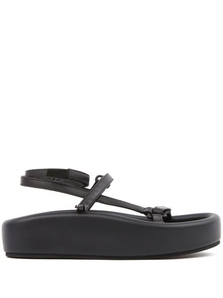 Kožené sandále Mm6 Maison Margiela čierna