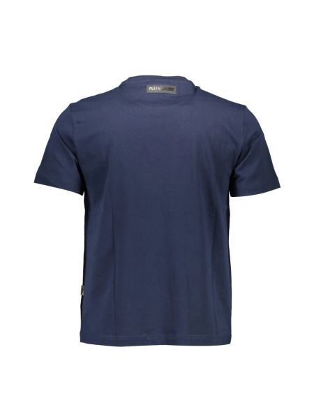 Camiseta deportiva de algodón con estampado Plein Sport azul