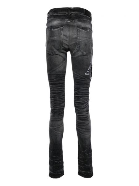 Skinny jeans mit stickerei Amiri schwarz