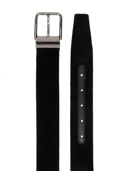 Sametový pásek s přezkou Dolce & Gabbana černý