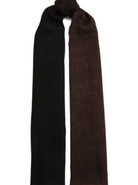 Кашемировый шелковый шарф Zilli коричневый