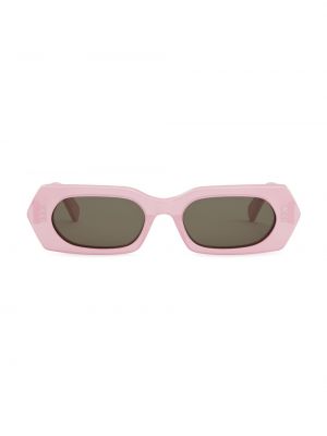 Очки солнцезащитные в горошек с принтом с геометрическим узором Céline розовые