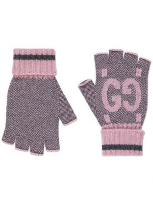 Γάντια κασμιρένια Gucci ροζ