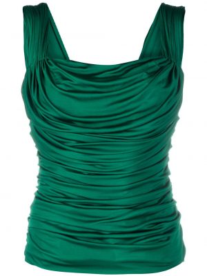 Top sin mangas drapeado Dolce & Gabbana verde