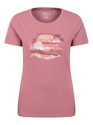 Koszulka z nadrukiem Mountain Warehouse różowa