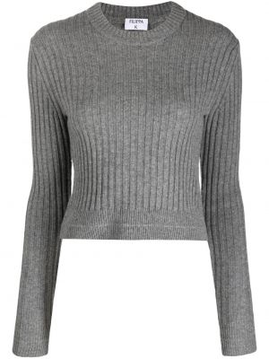 Vilnonis džemperis apvaliu kaklu Filippa K pilka