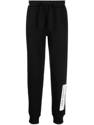 Spodnie sportowe z nadrukiem Calvin Klein czarne