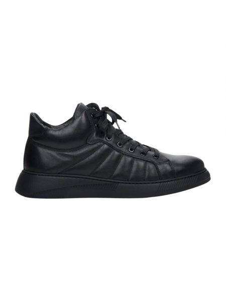 Sneakersy skórzane Estro czarne