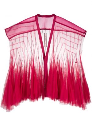 Bluza od tila Rick Owens ružičasta