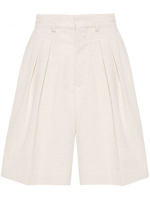 Plisirane kratke hlače Nanushka bela