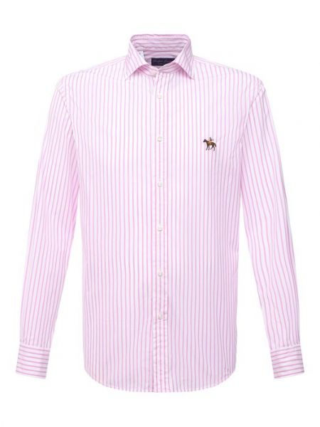 Хлопковая рубашка Ralph Lauren розовая