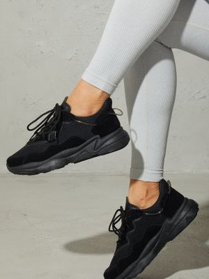 Кроссовки для фитнеса на шнуровке Prettylittlething черные