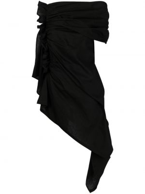 Вечерна рокля с драперии Yohji Yamamoto черно