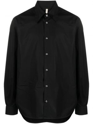 Βαμβακερό πουκάμισο χωρίς τακούνι Sunflower μαύρο