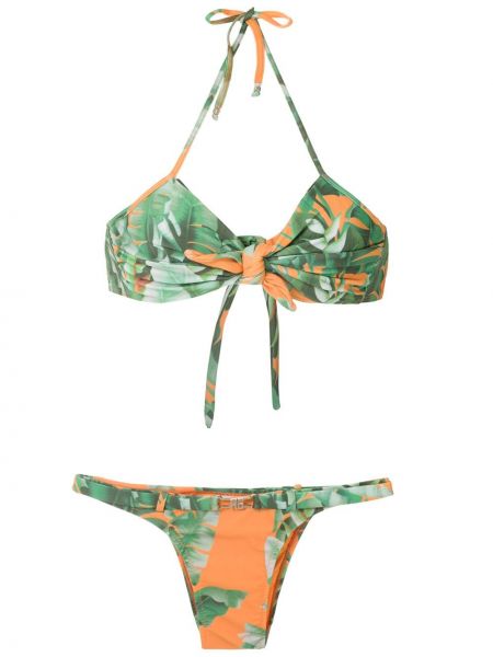 Bikini à fleurs Amir Slama vert