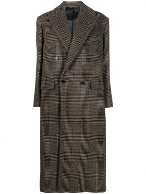 Kockovaný kabát Filippa K hnedá
