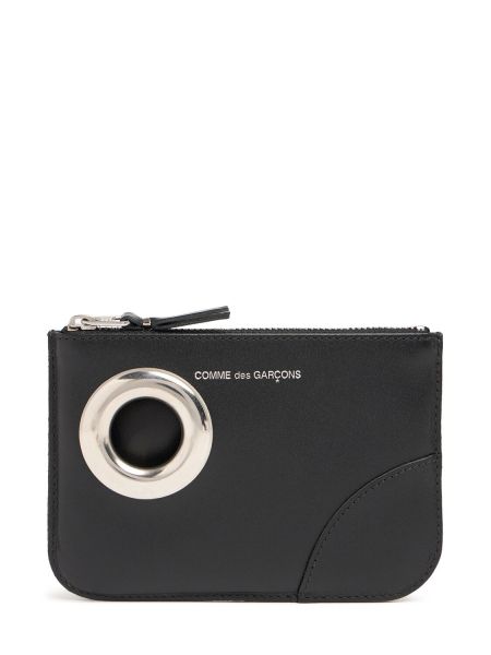 Deri cüzdan Comme Des Garçons Wallet siyah