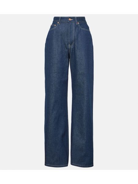 Voľné džínsy s vysokým pásom Jean Paul Gaultier modrá