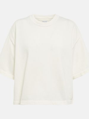Oversized džerzej bavlnené tričko Bottega Veneta biela