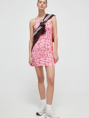 Sukienka mini dopasowana Adidas Originals różowa