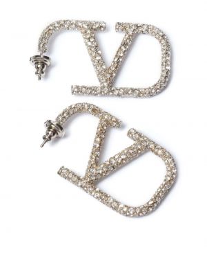 Kolczyki z kryształkami Valentino Garavani srebrne
