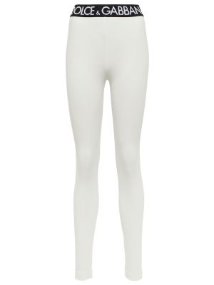 Pantalon de sport en coton Dolce&gabbana blanc