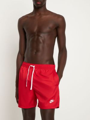 Pleteni kratke hlače Nike rdeča