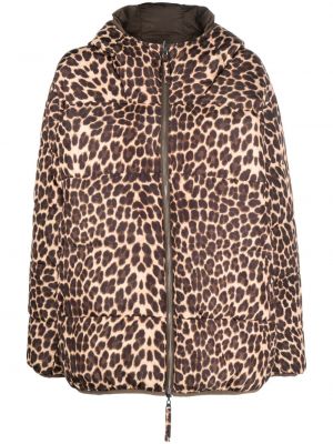 Páperová bunda s potlačou s leopardím vzorom P.a.r.o.s.h.